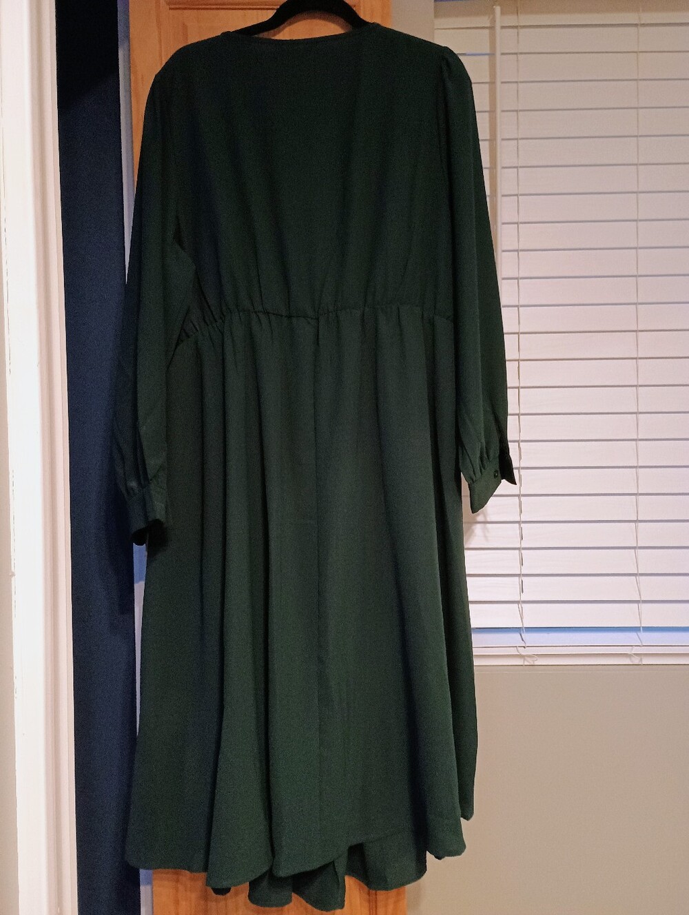 Bloomchic Static-Free Plain Pleated Pocket Dress, Dark Green, 2X, BNWT - Picture 9 of 11